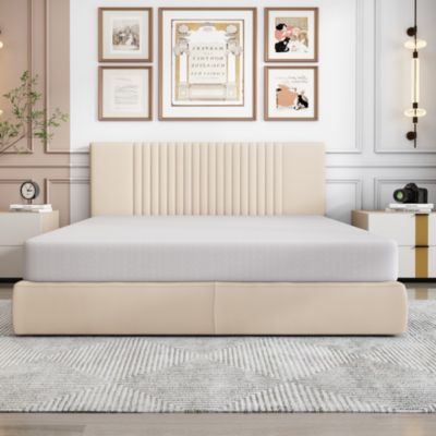 Matelas mousse 140x200 cm - Matelas ergonomique, respirant, antidérapant - Mousse - Sans matelas - Blanc