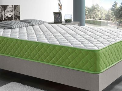 Matelas Mousse 90x190 Evergreen, Ferme, Réversible, Côté Été/hiver, H15 Cm