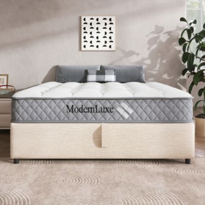 Matelas Orthopédique 160x200 cm - Ressorts ensachés 7 Zones, Fermeté H3 Moyenne, Épaisseur 20 cm, Respirant et Aéré - Blanc