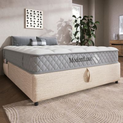 Matelas Orthopédique 160x200 cm - Ressorts ensachés 7 Zones, Fermeté H3 Moyenne, Épaisseur 20 cm, Respirant et Aéré - Blanc