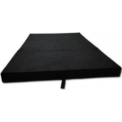 Matelas pliable - Camping - 120 x 200 cm - Confort moyen - Noir - 1 an de garantie