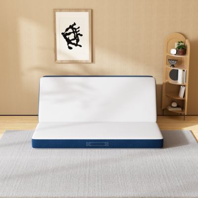 Matelas Pliant Triple 160X195CM, Matelas Polyvalent, 15cm Mousse épaisse, Housse Amovible et Lavable en Machine, Poignée de
