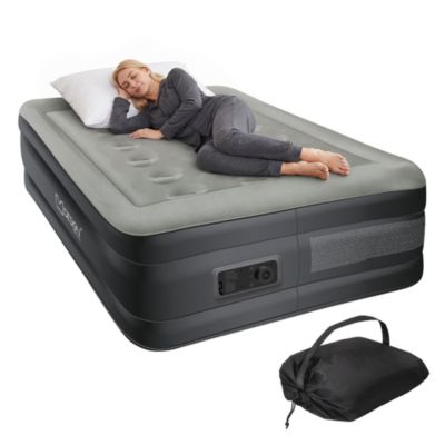 Matelas pneumatique ML-Design 1 personne 196x97x47 gris imperméable pompe à air et sac transport