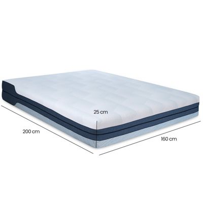 Matelas réversible 160 x 200 cm à mémoire de forme et gel - SUNRISE