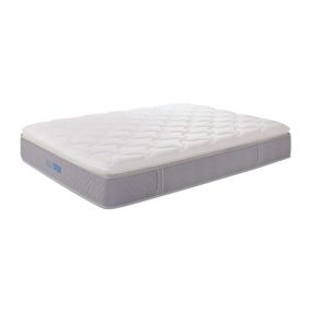 Matelas ressort 140x190 cm bleu calin accueil moelleux soutien ferme épaisseur 30 cm 7 zones