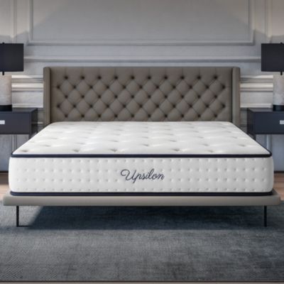 Matelas ressorts - 140x190 - 26 cm - Hybride - Blue Latex - Couchage Indépendant - Confort Mi-Ferme - Réversible - Upsilon