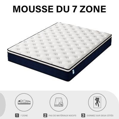 Matelas à ressorts 140x200 CM, épaisseur 25 cm