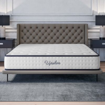 Matelas ressorts - 180x200 - 26 cm - Hybride - Blue Latex - Couchage Indépendant - Confort Mi-Ferme - Réversible - Upsilon