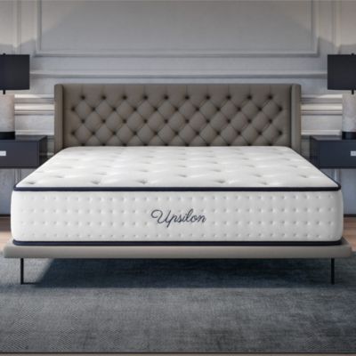 Matelas ressorts - 180x200 - Épais 30 cm - Hybride - Blue Latex - Couchage Indépendant - Confort Mi-Ferme - Réversible - Upsilon
