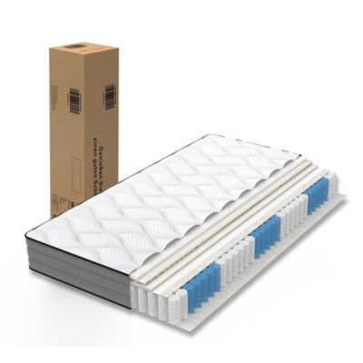 Matelas à ressorts ensachés 120 x 200 x 20 cm, H3, certifié Oeko-Tex - Avec 1000 ressorts, matelas 7 zones