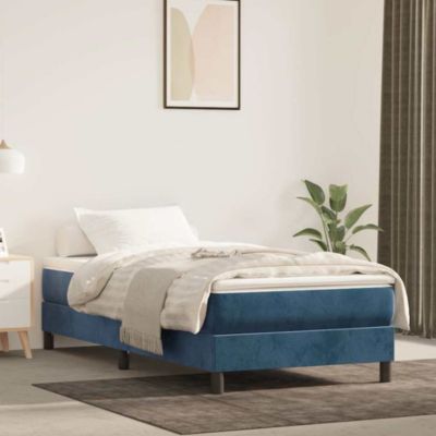 Matelas à ressorts ensachés 90 x 220 x 20 cm Bleu foncé vidaXL