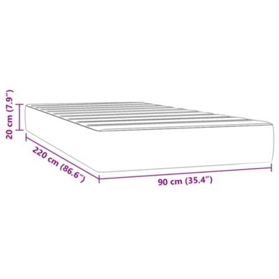 Matelas à ressorts ensachés 90 x 220 x 20 cm Bleu foncé vidaXL