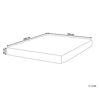 Matelas à ressorts ensachés en mousse à mémoire de forme CUSHY Moyennement ferme 160 x 200 cm