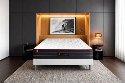 Matelas  Ressorts ensachés et mémoire de forme - Confort : Equilibré