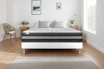 Matelas  Ressorts ensachés et mémoire de forme - Confort : Ferme