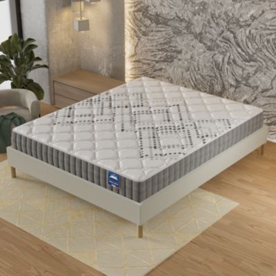 Matelas Ressorts Ensachés et Mousse Haute Densité Ép. 20 cm Eliha