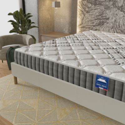 Matelas Ressorts Ensachés et Mousse Haute Densité Ép. 20 cm Eliha