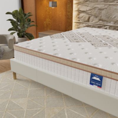 Matelas Ressorts Ensachés et Mousse Haute Densité Ép. 28 cm Errakis