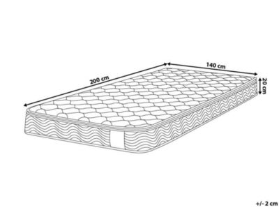 Matelas à ressorts ensachés SPLENDOUR Moyennement ferme 140 x 200 cm