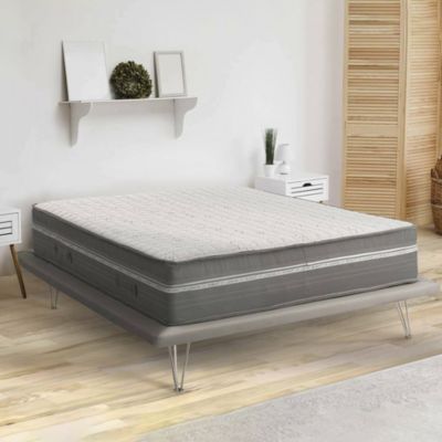 Matelas Simple Altino, Déhoussable 190x80x32h cm Gris