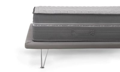Matelas Simple Altino, Déhoussable 190x80x32h cm Gris
