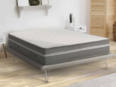 Matelas Simple Altino, Déhoussable 190x80x32h cm Gris
