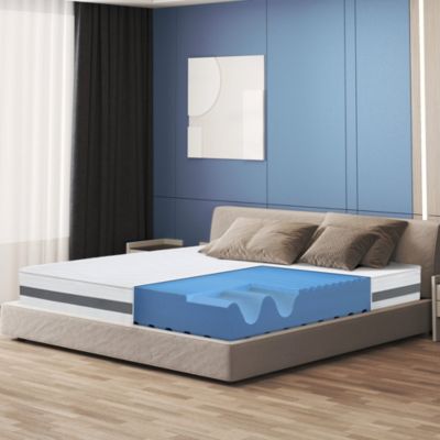 Baldiflex Matelas Wimbledon Top 75x190 Cm - 23 Cm, 7 Zones, Mousse Mémoire De Forme 3cm + Polyuréthane Waterfoam 20cm, Housse Déhoussable Zip