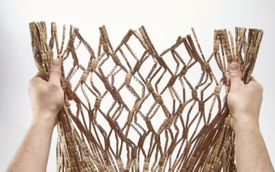 Matelas tressé en carton nid d'abeilles Mottez