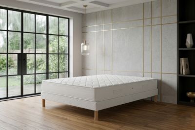 Matelas Zen 140x200 cm Hauteur 20 cm Mousse Polyuréthane Techno Foam Coutil Stretch Hypoallergénique Soutien équilibré Elite