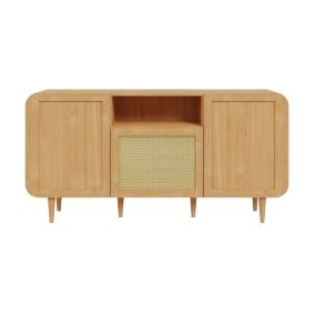 Mathilde - buffet bas - bois et cannage - 170 cm - Best Mobilier