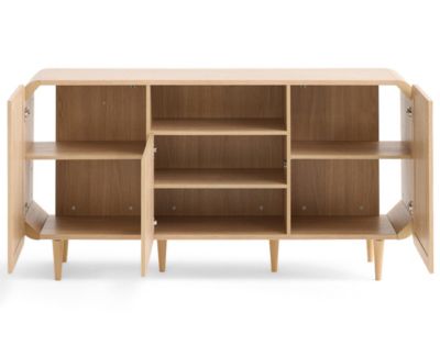 Mathilde - buffet bas - bois et cannage - 170 cm - Best Mobilier