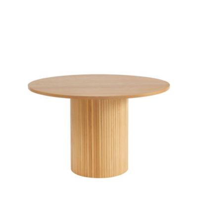 Mati - Table à manger 4 personnes ronde en bois - Bois clair