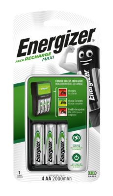 Maxi chargeur + 4 aa 2000mah Energizer