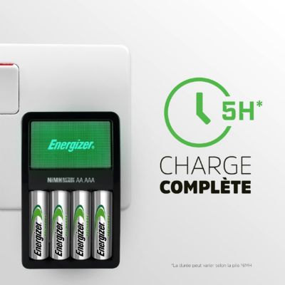 Maxi chargeur + 4 aa 2000mah Energizer