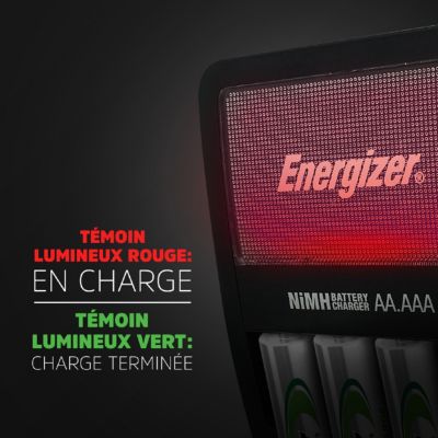 Maxi chargeur + 4 aa 2000mah Energizer