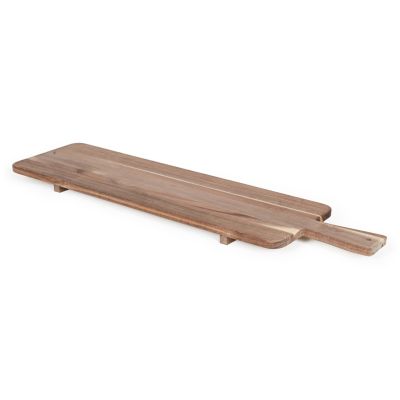 Maxi planche apéritive MES151 - Acacia, 75 x 19,5 cm, pieds en bois