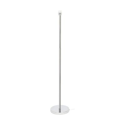 Maxima Lampadaire 1xE27 Max.60W Métal Chromé/Câble PVC Transparent/Abat-jour en Matière Synthétique Blanche