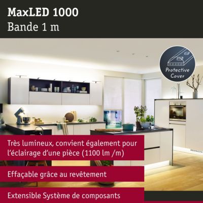 MaxLED 1000 Strip LED Extension 1m Blanc chaud revêtue 12W 1100lm/m 2700K