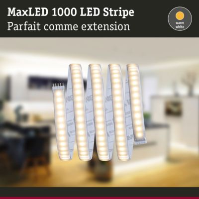 MaxLED 1000 Strip LED Extension 1m Blanc chaud revêtue 12W 1100lm/m 2700K
