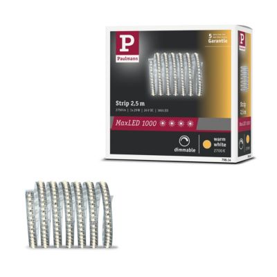 MaxLED 1000 Strip LED Extension 2,5m Blanc chaud 29W 1100lm/m 2700K