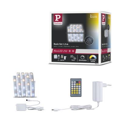 MaxLED 250 Strip LED Kit de base 1,5m Tunable White 1,5m revêtue IP44 5,5W 270lm/m 30 LEDs/m Tunable White 24VA