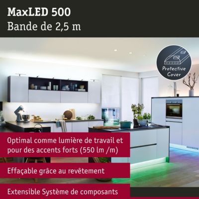 MaxLED 500 Strip LED bande individuelle 2,5m RGBW revêtue 30W 500lm/m RGBW+