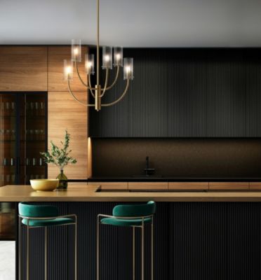 Maytoni Arco Plafonnier Néoclassique à Bras Multiples Laiton, Abat-Jour en Verre