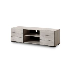 Maze - meuble TV - bois gris - 160 cm - style contemporain - Best Mobilier