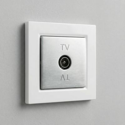 Mécanisme de prise TV Colours Kalya métallisé