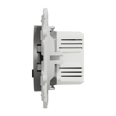 Prise USB Double Schneider Electric – Unica Déco Aluminium, Neuve