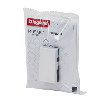 Mécanisme poussoir Legrand Mosaïc blanc