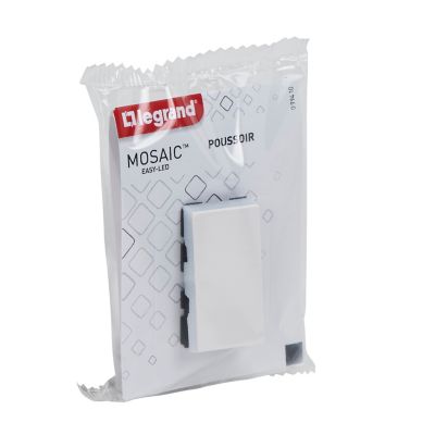 Mécanisme poussoir Legrand Mosaïc blanc