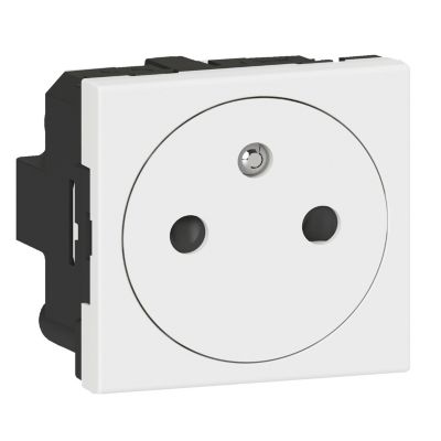 Mécanisme prise 2pôles+terre affleurante 2 modules Legrand Mosaïc