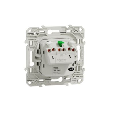 Mécanisme prise avec terre Schneider Electric Odace blanc